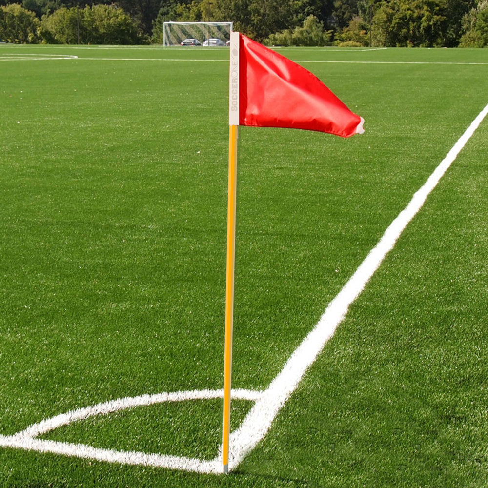 Youth Sports Products Deluxe Spike Base Corner Flag Set - Youth Sports Products