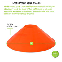 Champion Sports 4" Saucer Field Cone - Youth Sports Products