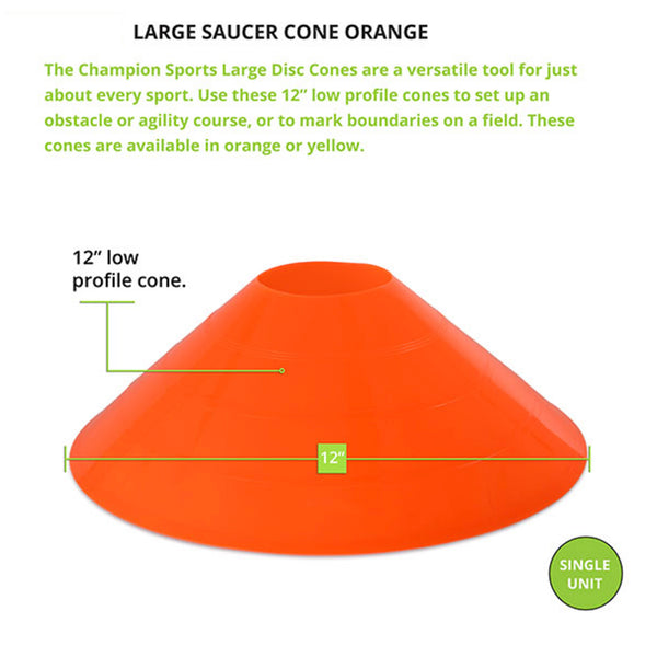 Champion Sports 4" Saucer Field Cone - Youth Sports Products