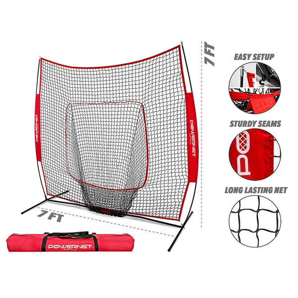 PowerNet Original 7x7 Baseball Softball Practice Hitting Net - Youth Sports Products