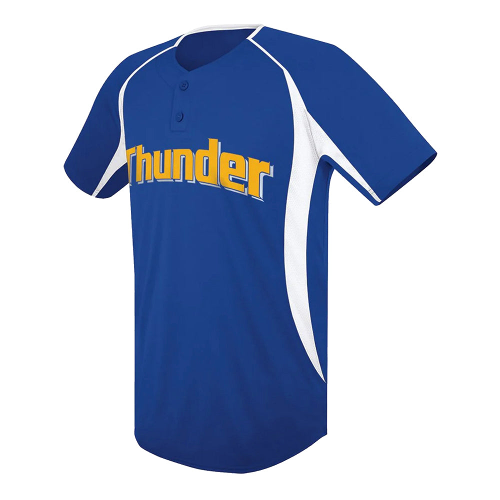 Two-Button Varsity Baseball Jersey - Adult - Youth Sports Products