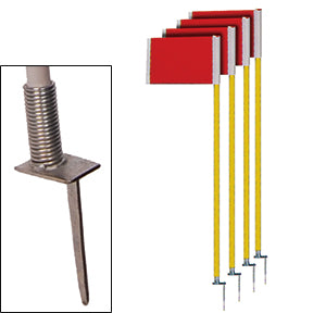 Youth Sports Products Deluxe Spring Base Corner Flag Set - Youth Sports Products