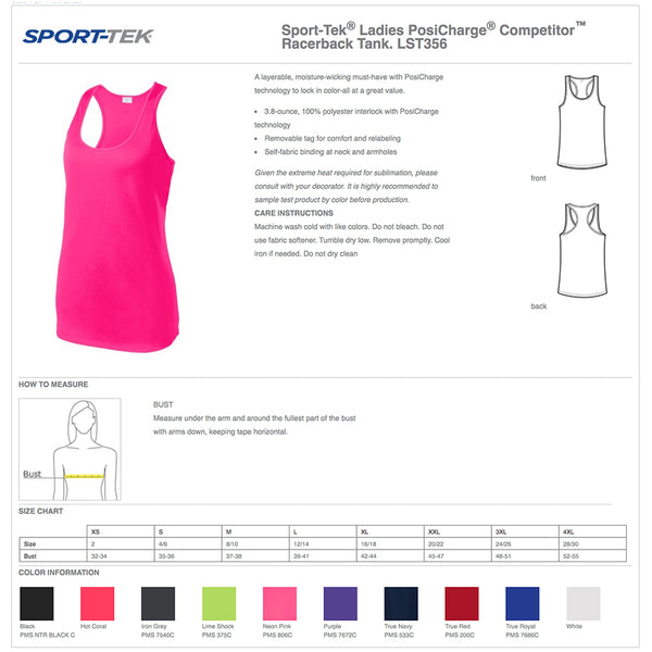 Sport-Tek Competitor Performance Racerback Tank - Womens - Youth Sports Products