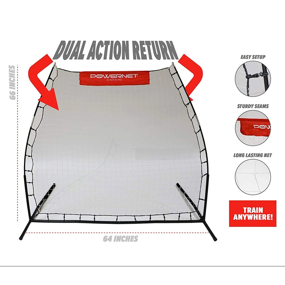 PowerNet 5' x 5' Multi-Sport Rebounder - Youth Sports Products